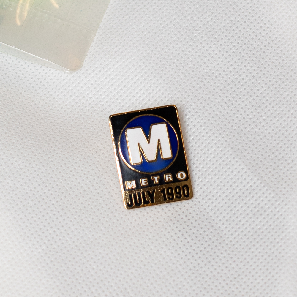 Vintage Metro Logo Blue (1990) Enamel Pin