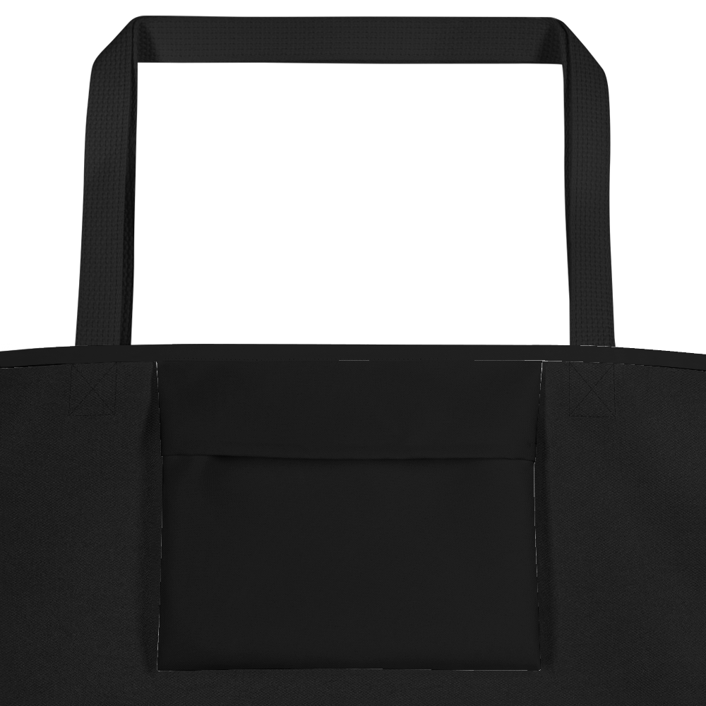 Line Letters Large Tote Bag w/ Pocket