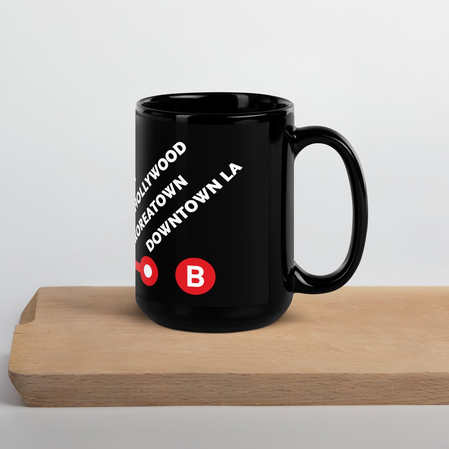 B Line Neighborhoods Black Glossy Mug