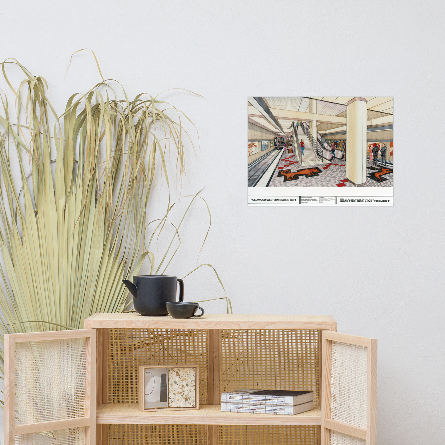 Red Line Hollywood/Western Station Rendering Poster