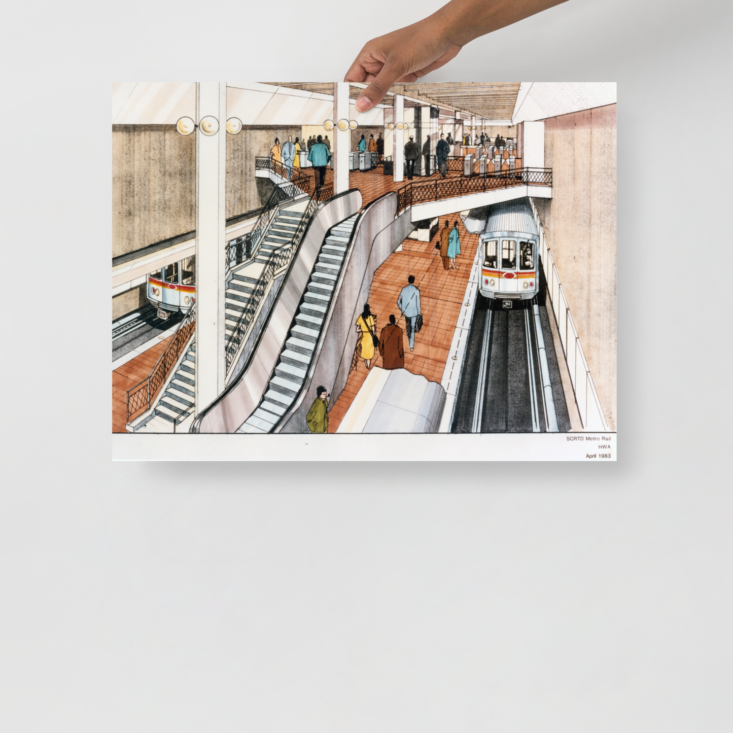 Red Line Mezzanine Rendering Poster