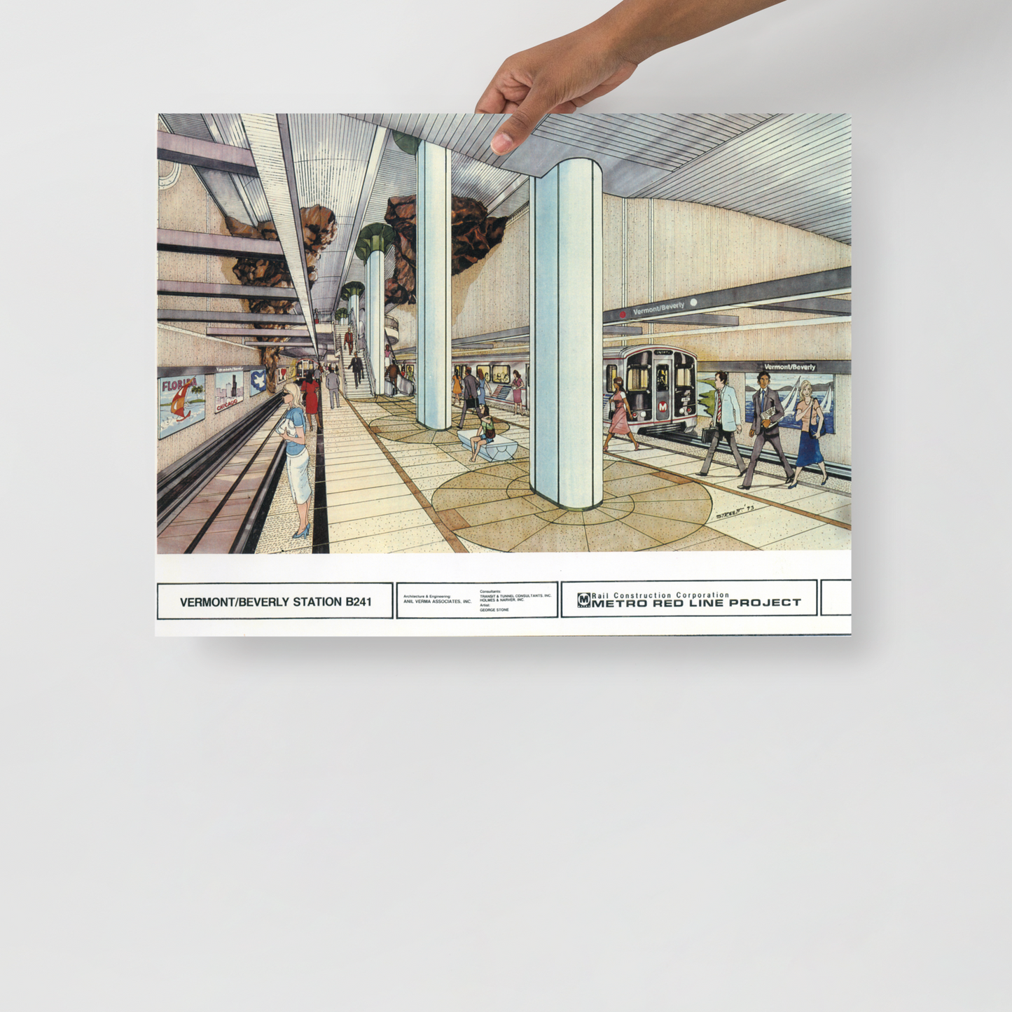 Red Line Vermont/Beverly Station Rendering Poster