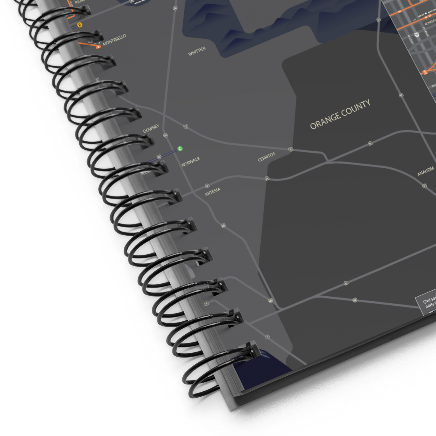 Los Angeles Metro Night Owl Map Notebook