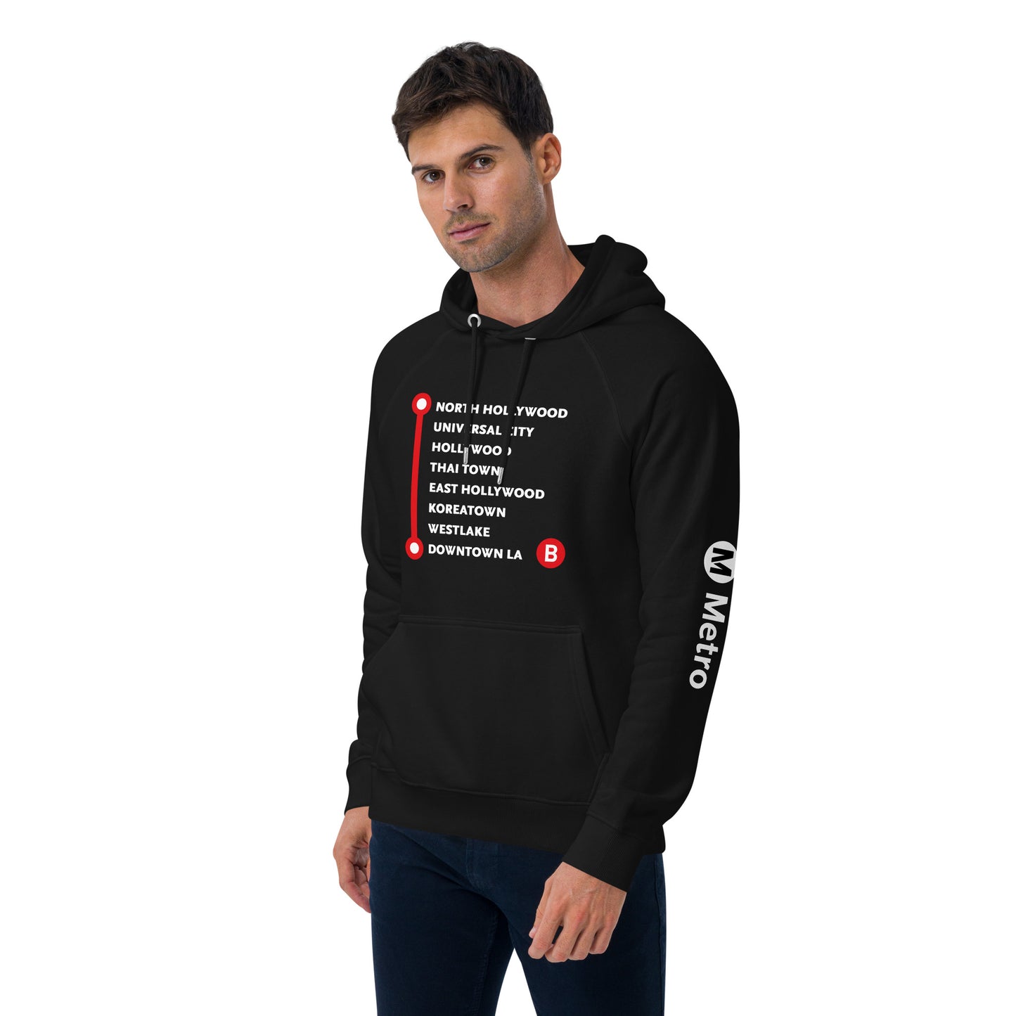 B Line Neighborhoods Unisex Raglan Hoodie - Metro Shop
