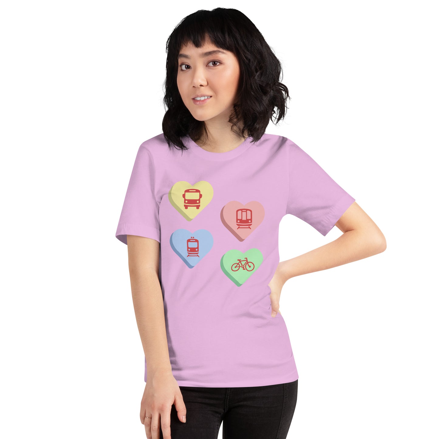 Multimodal Transit Hearts Unisex T-Shirt