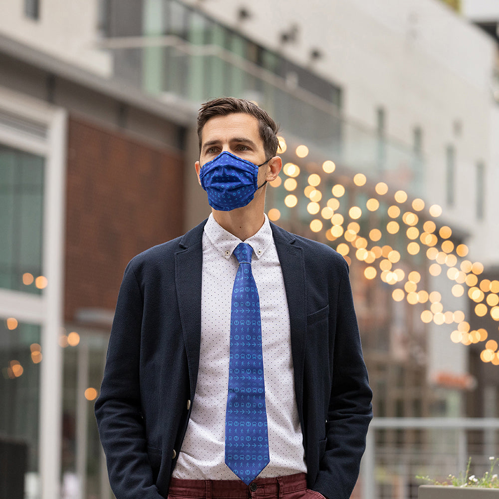 Metro Blue Icons Neck Tie