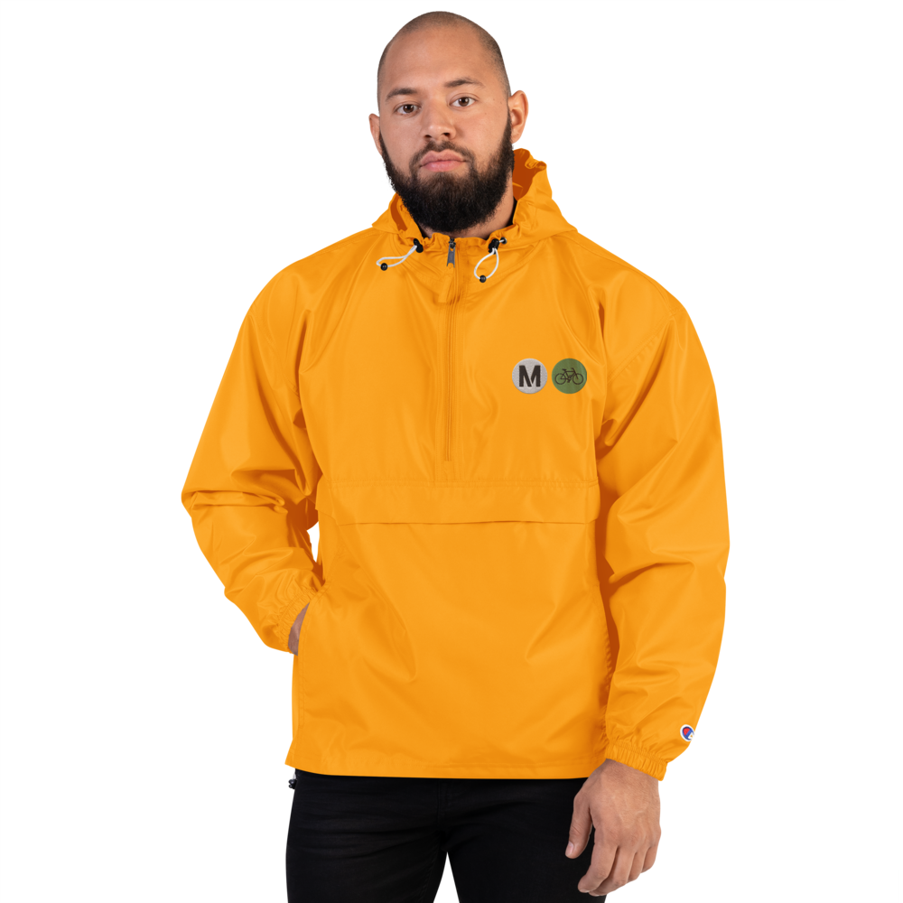Metro Bike Embroidered Champion Men s Packable Jacket