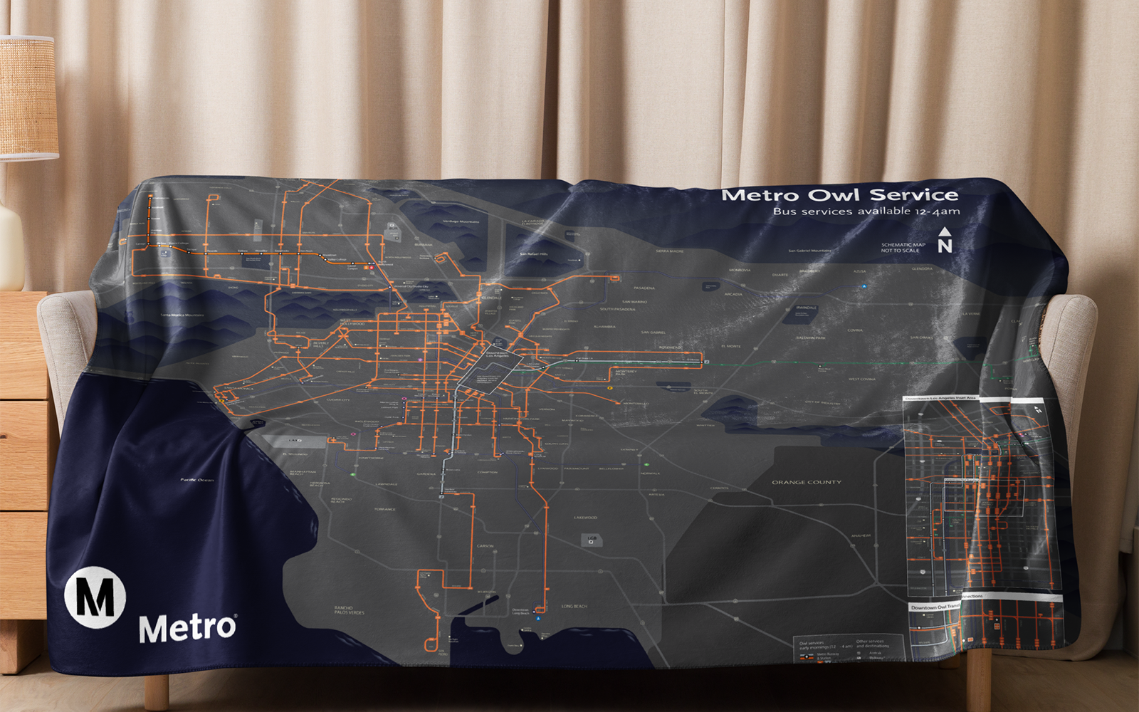 Los Angeles Metro Shop | Metro Night Owl Service Bus Map