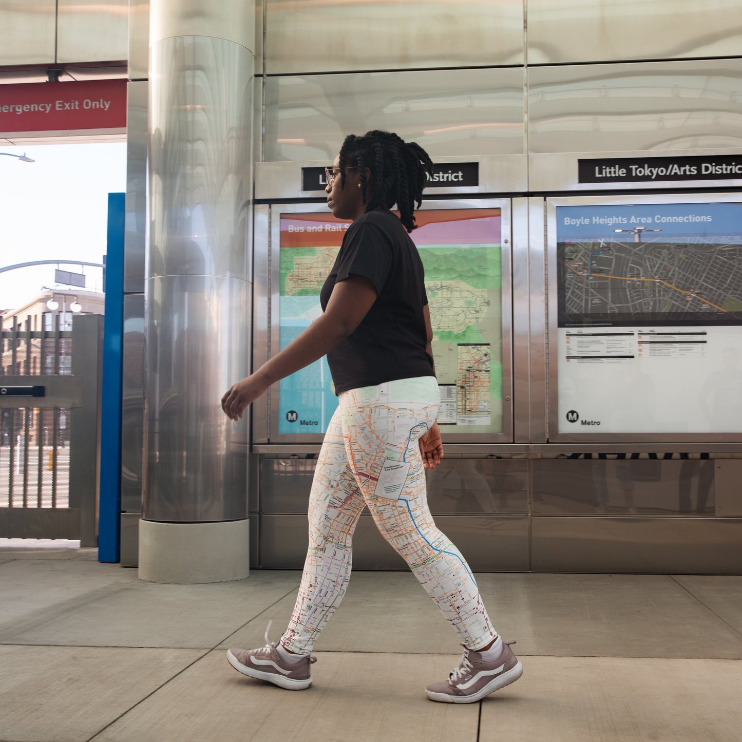 Los Angeles Metro System Map Leggings