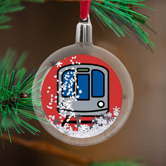 Heavy Rail Snow Globe Ornament