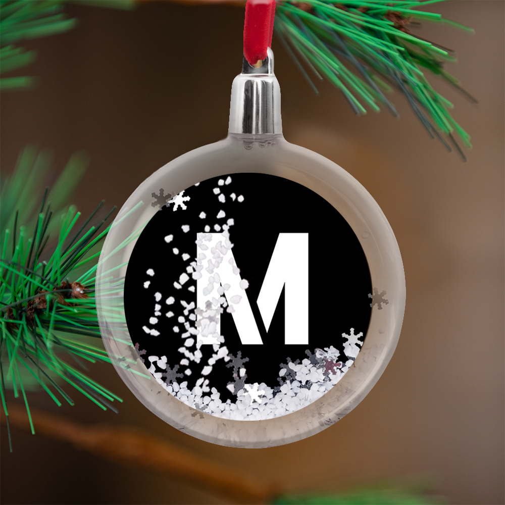 Metro Logo Snow Globe Ornament