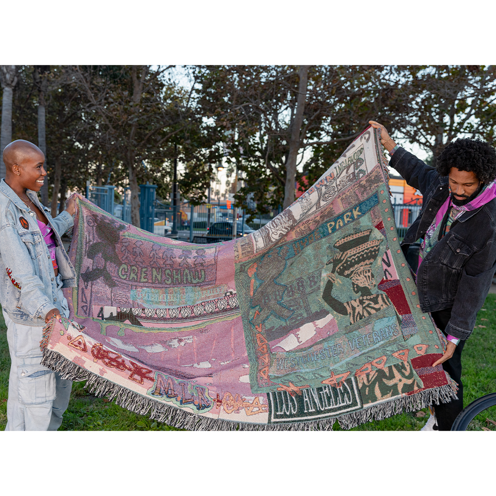 Metro Art x Leimert Park Threads Woven Blanket