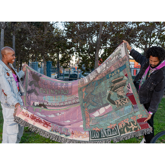 Metro Art x Leimert Park Threads Woven Blanket