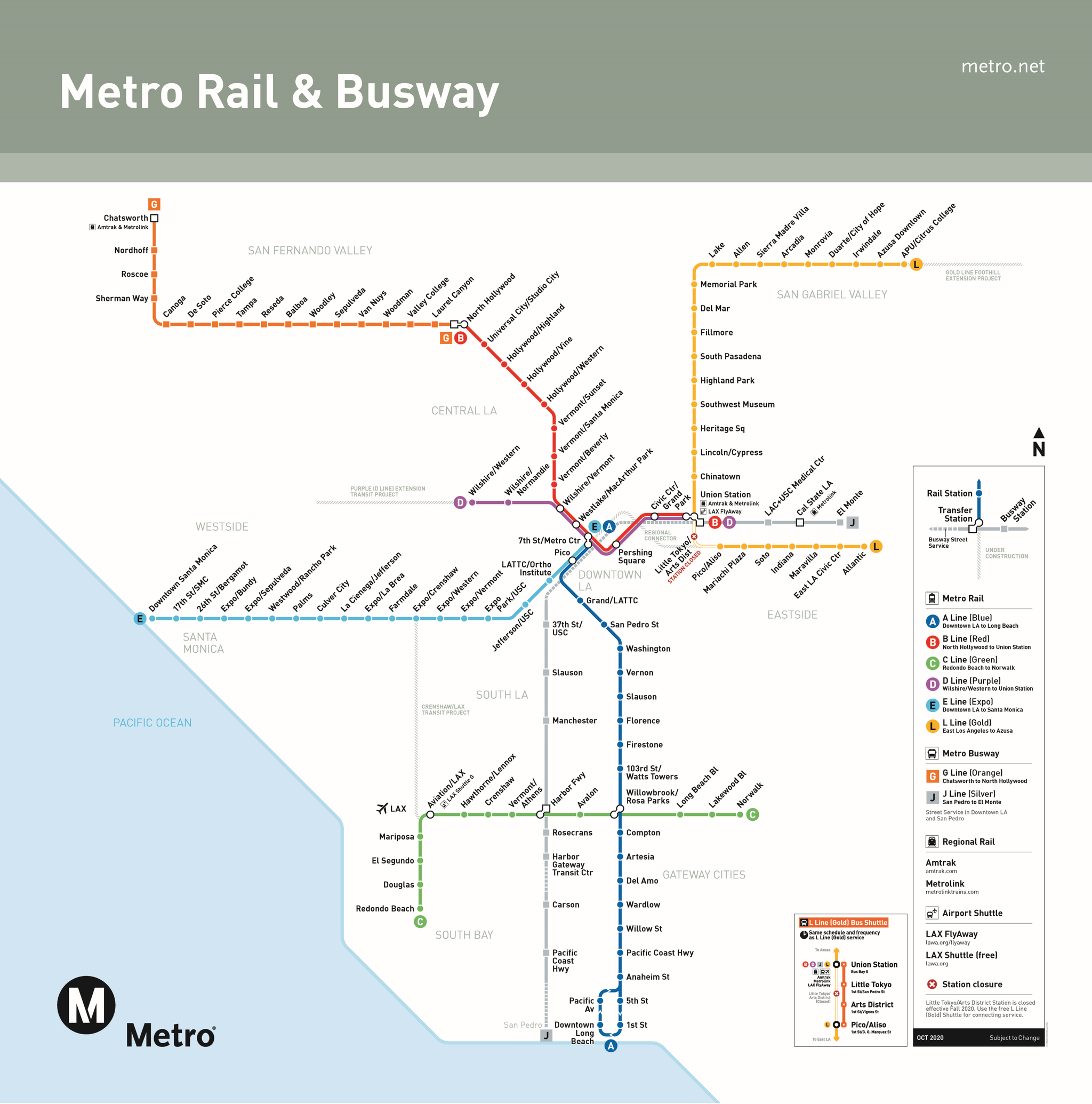 Los Angeles Metro Rail Map