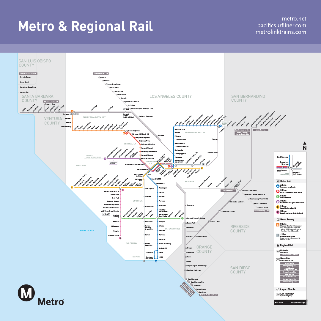 Metro & Regional Rail Original Station Map Poster