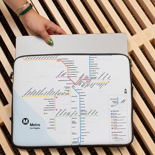 Los Angeles Metro Transit Map Laptop Sleeve