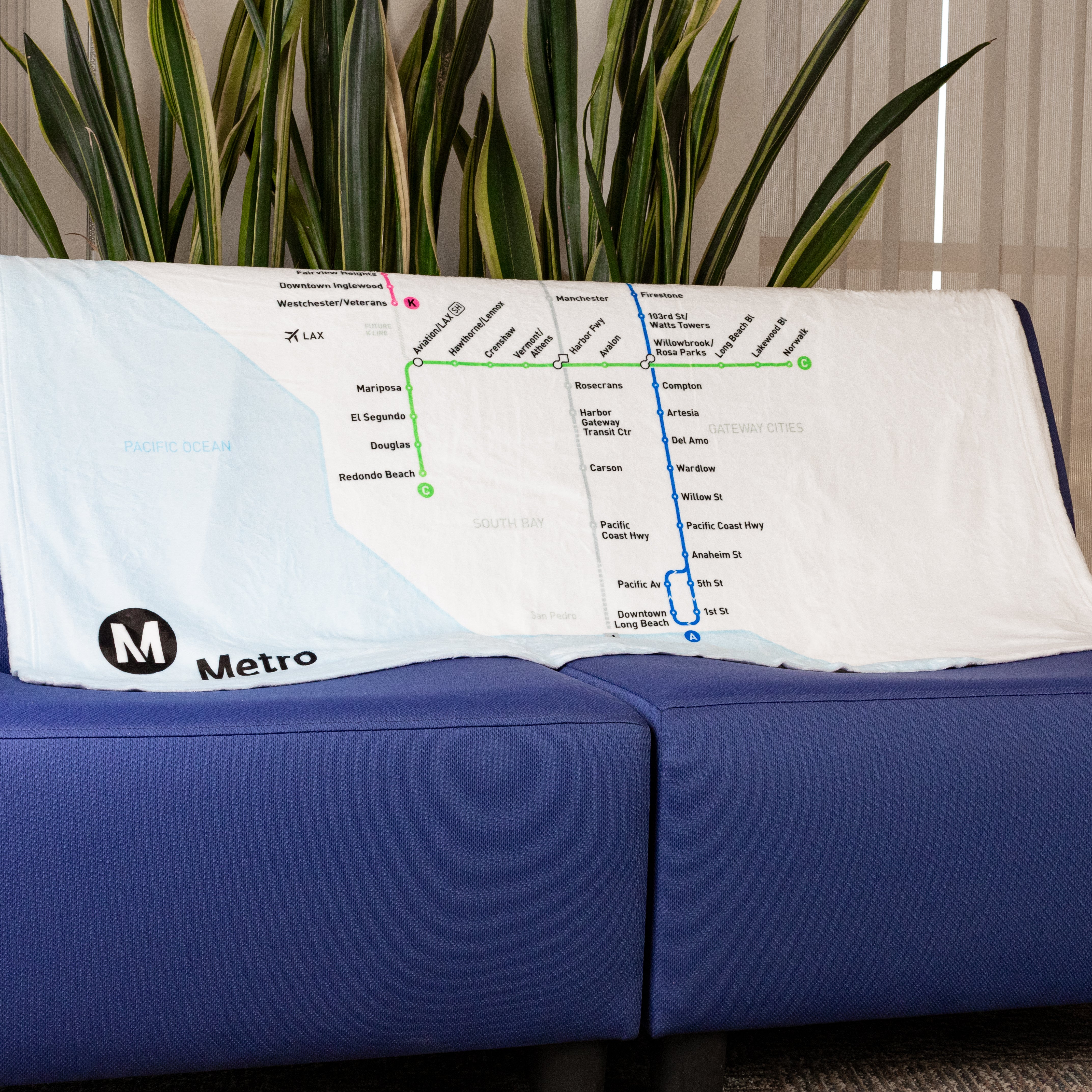 Los Angeles Metro Transit Map Throw Blanket – Metro Shop