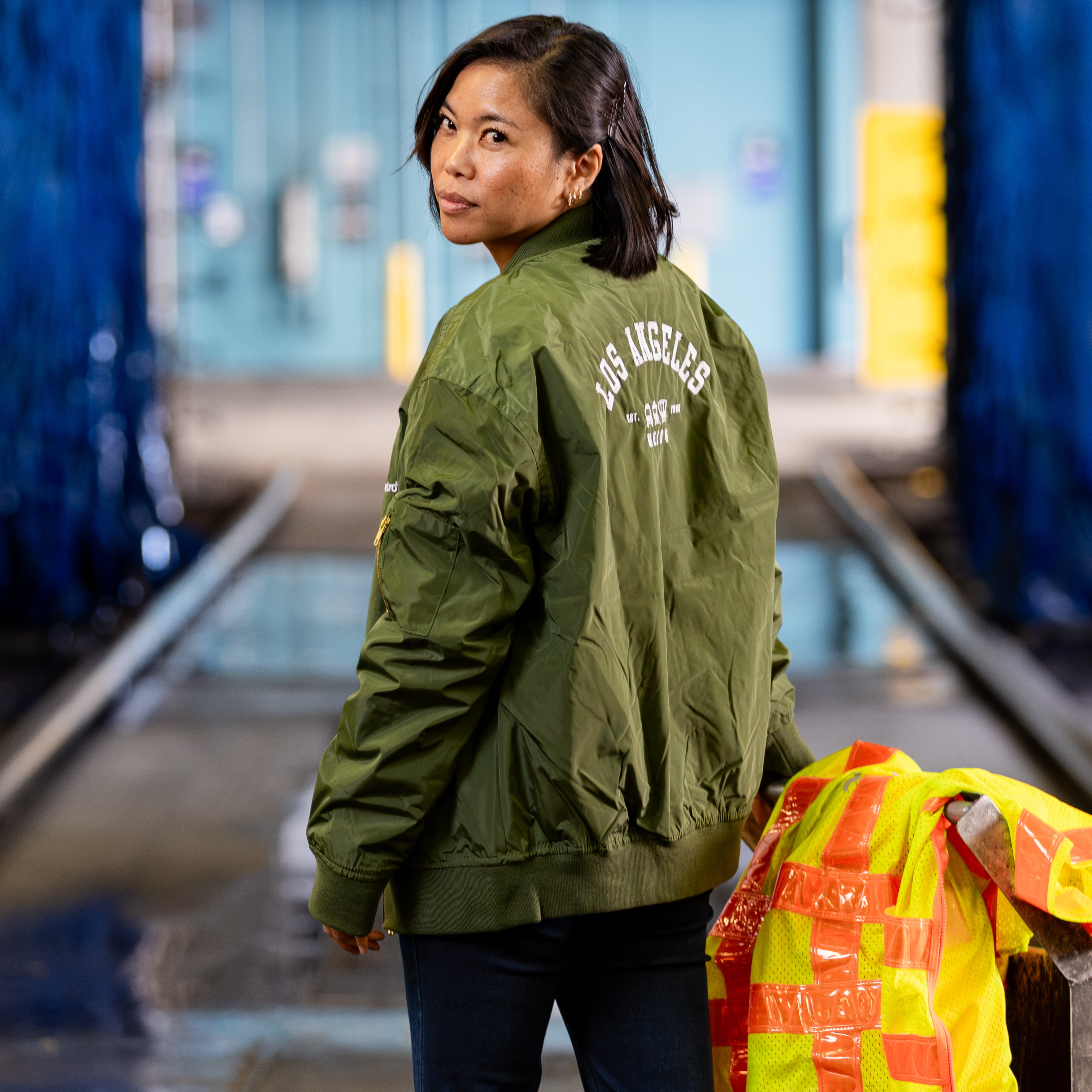 ダウンジャケット・コート METRO BOMBER JACKET Los Angeles Varsity Bomber Jacket – Metro Shop