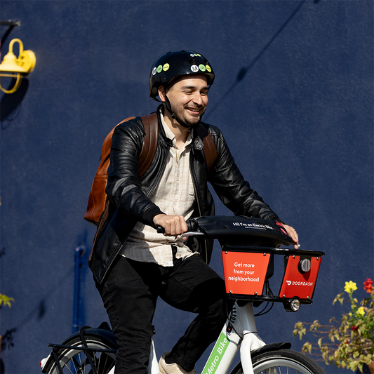 Black Bike Share Helmet (Reflective Decal)