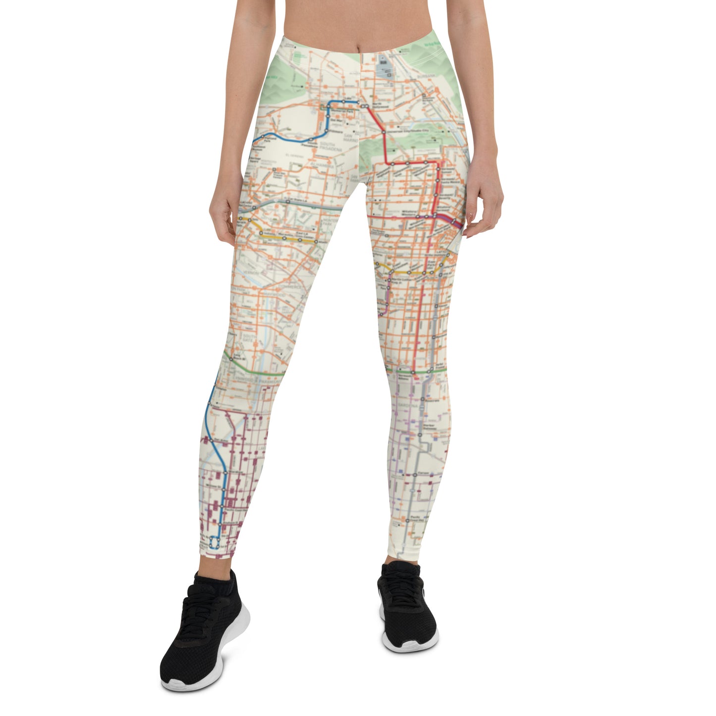 Los Angeles Metro System Map Leggings