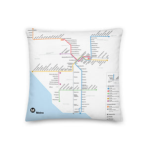 Go Metro Map Premium Pillow