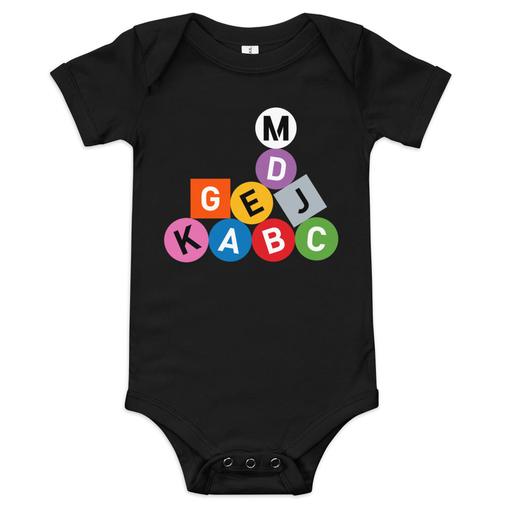 Metro Line Letters Baby Onesie - Metro Shop