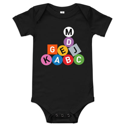 Metro Line Letters Baby Onesie - Metro Shop