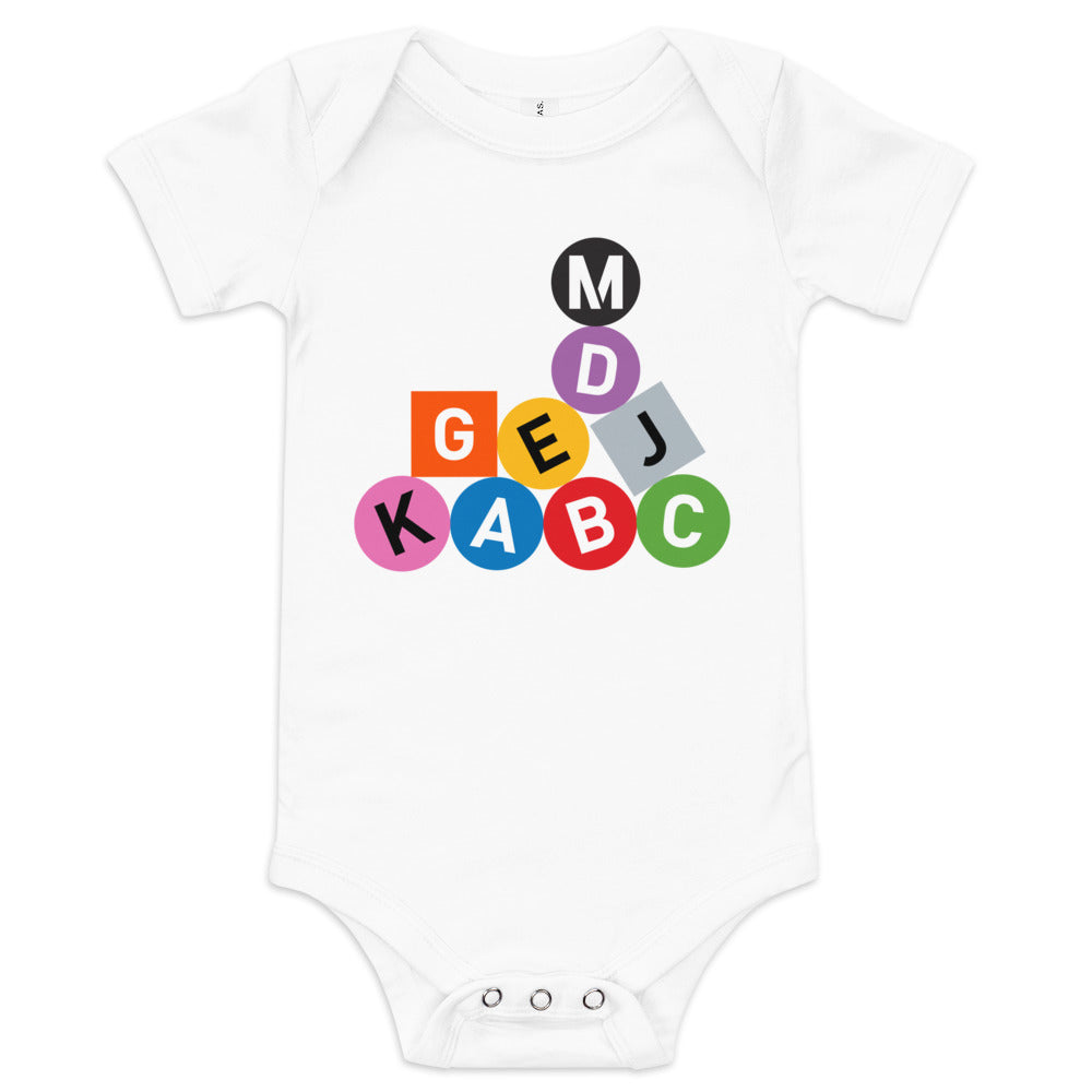 Metro Line Letters Baby Onesie - Metro Shop