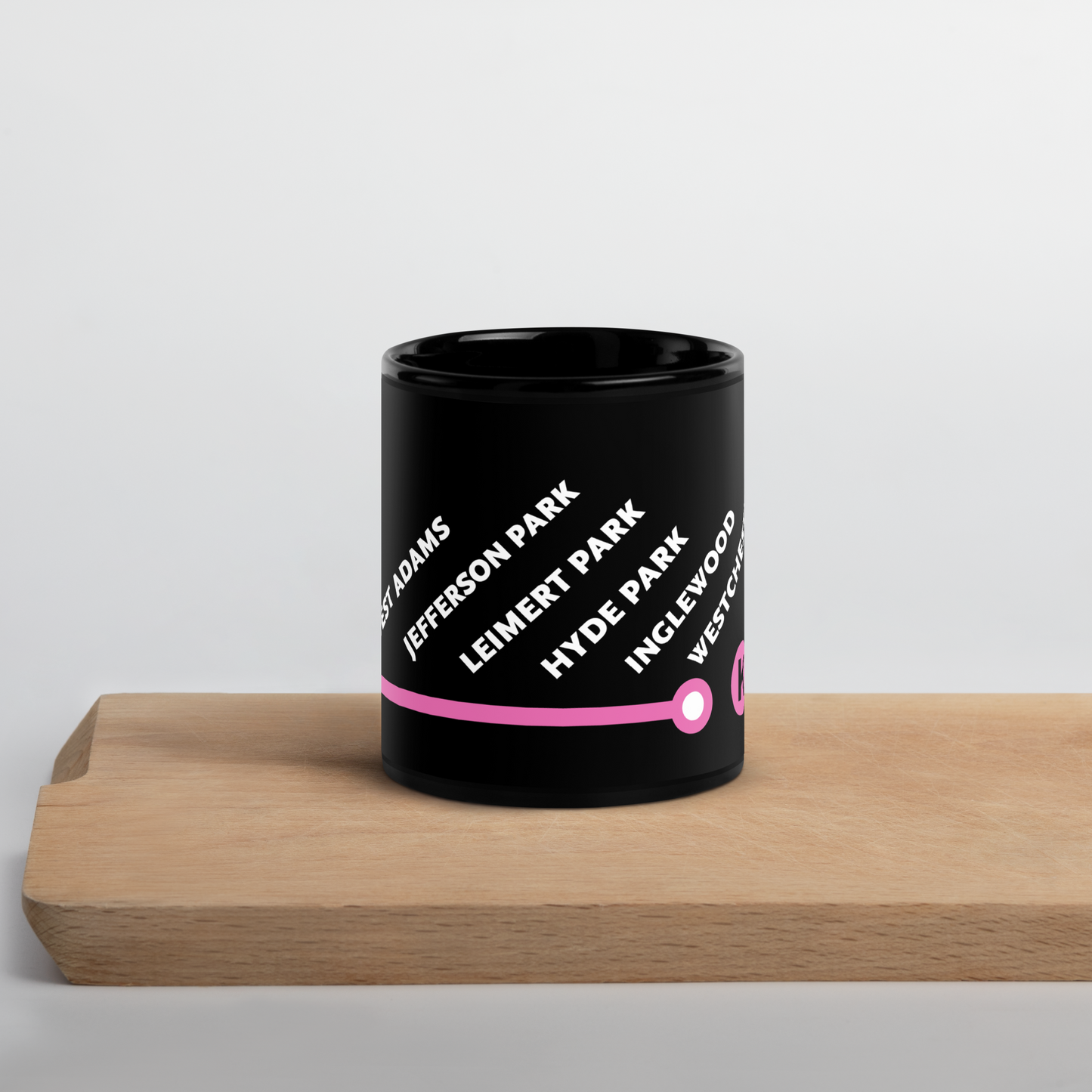 K Line Neighborhoods Black Glossy Mug