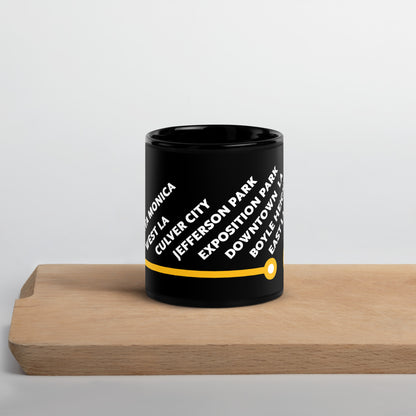 E Line Neighborhoods Black Glossy Mug