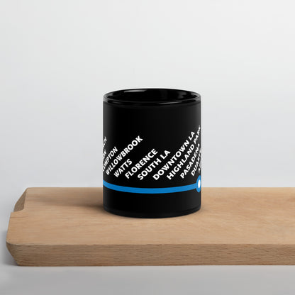 A Line Neighborhoods Black Glossy Mug