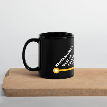 E Line Neighborhoods Black Glossy Mug