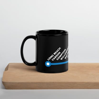 A Line Neighborhoods Black Glossy Mug