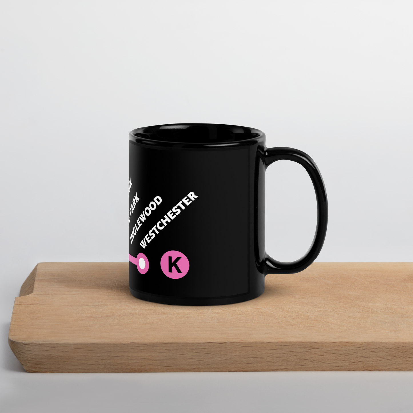 K Line Neighborhoods Black Glossy Mug