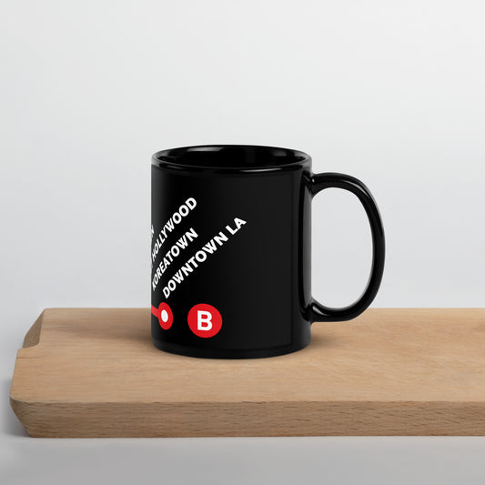 B Line Neighborhoods Black Glossy Mug