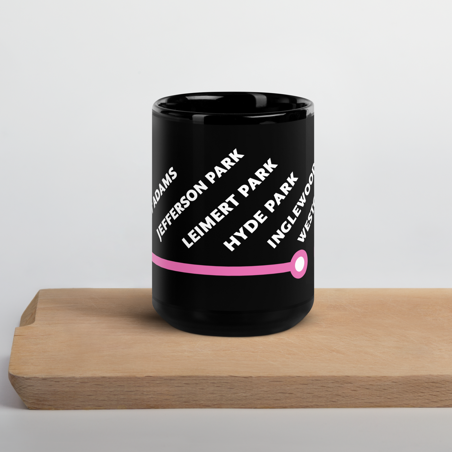 K Line Neighborhoods Black Glossy Mug