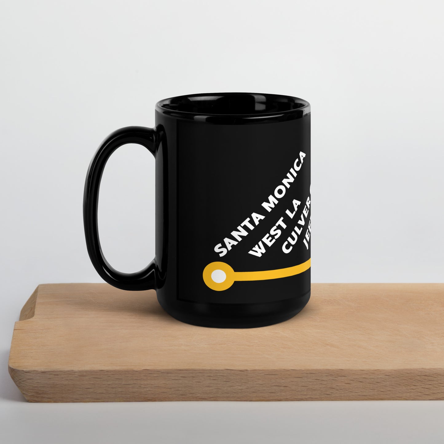 E Line Neighborhoods Black Glossy Mug