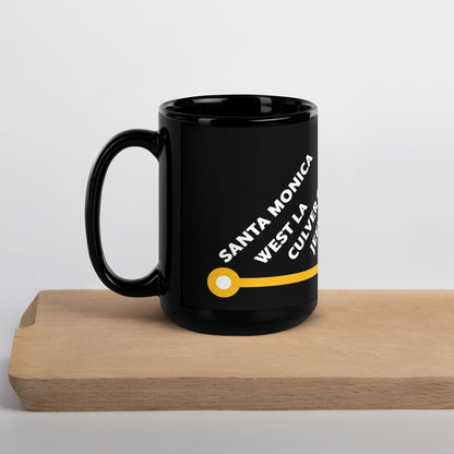 E Line Neighborhoods Black Glossy Mug