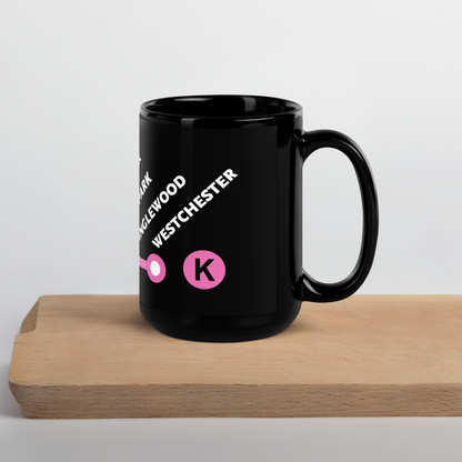 K Line Neighborhoods Black Glossy Mug