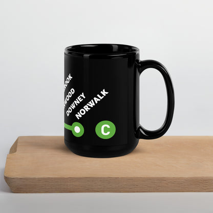 C Line Neighborhoods Black Glossy Mug