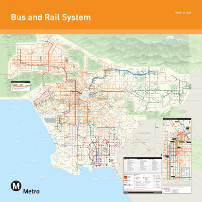 Los Angeles Metro Original Station Map Poster