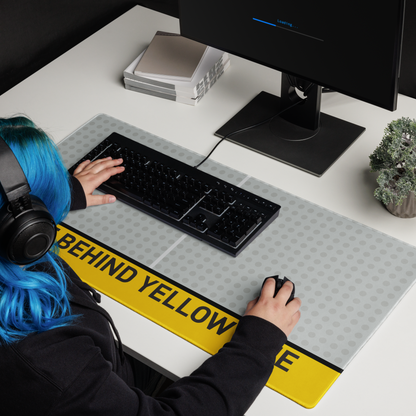 Wait Behind Yellow Line Mouse Pad - Metro Shop