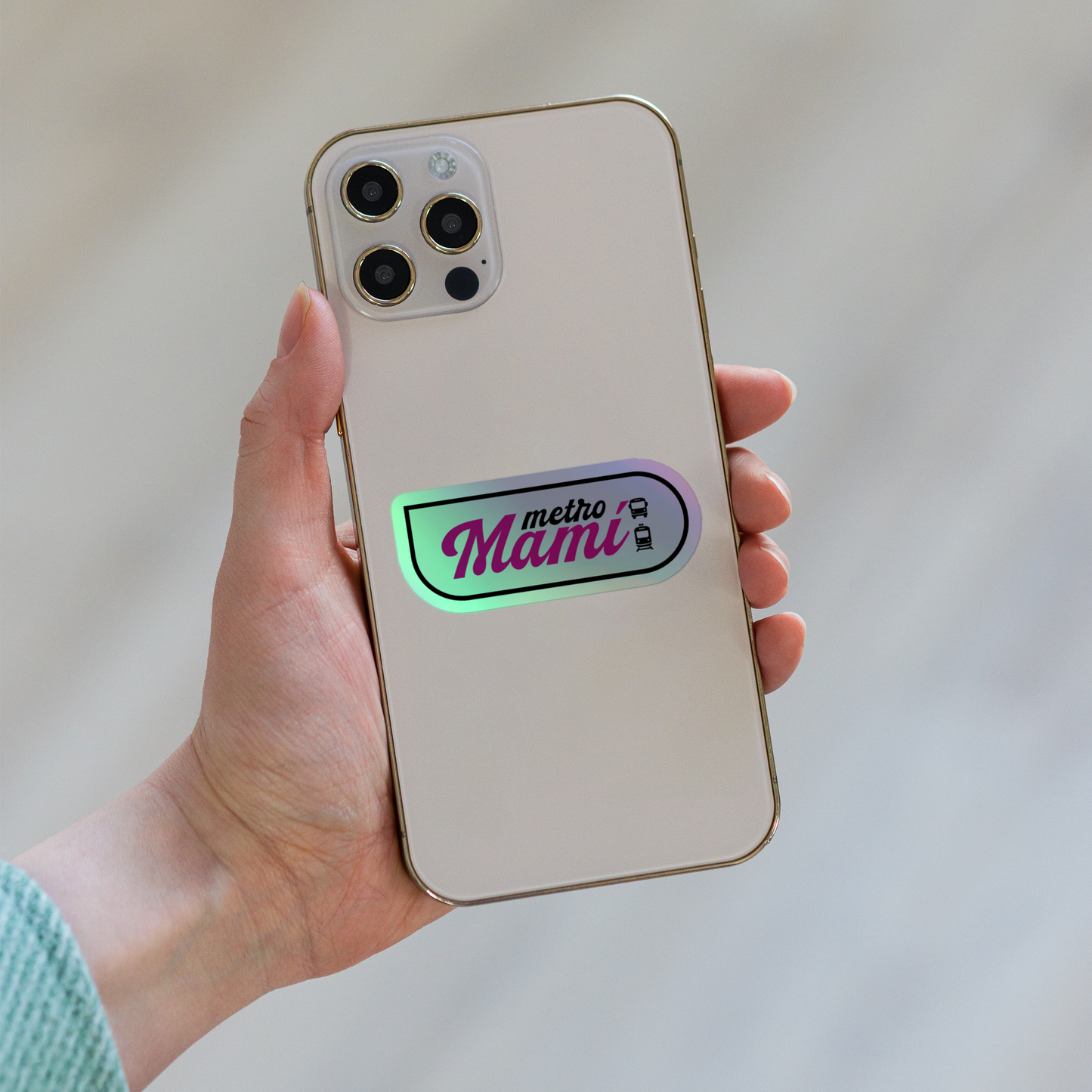 Metro Mamí Holographic Sticker