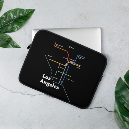 Los Angeles Dark Mode Map Laptop Sleeve