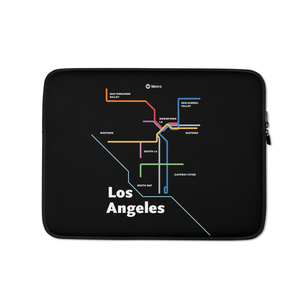 Los Angeles Dark Mode Map Laptop Sleeve