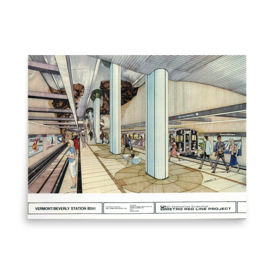 Red Line Vermont/Beverly Station Rendering Poster