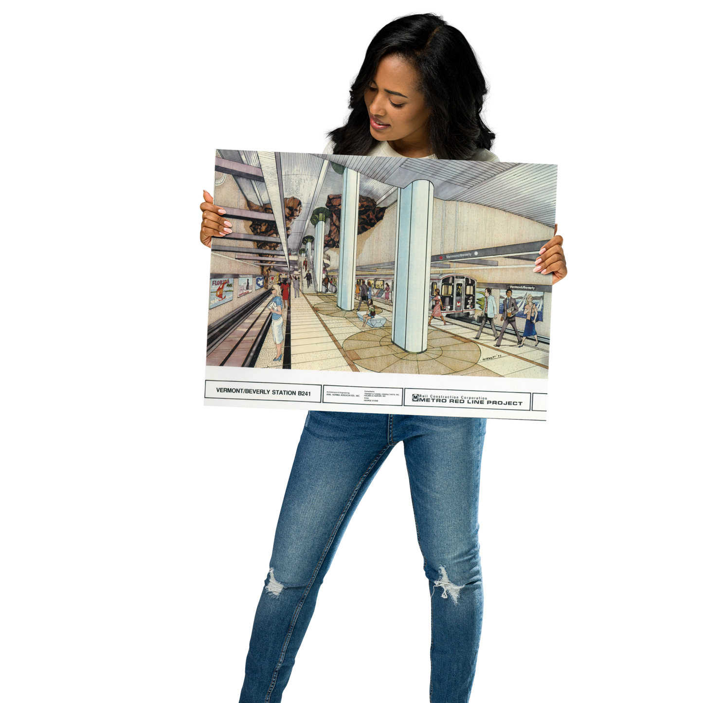 Red Line Vermont/Beverly Station Rendering Poster