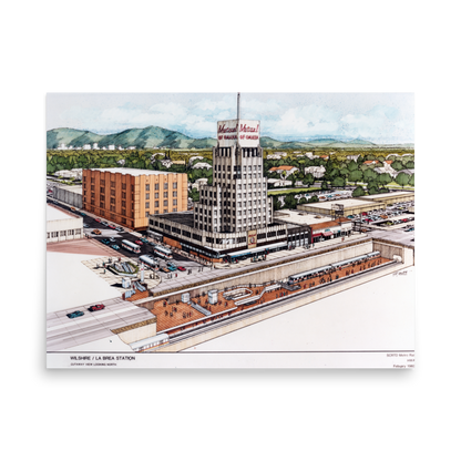 Purple Line Wilshire/La Brea Station Version 2 Rendering Poster