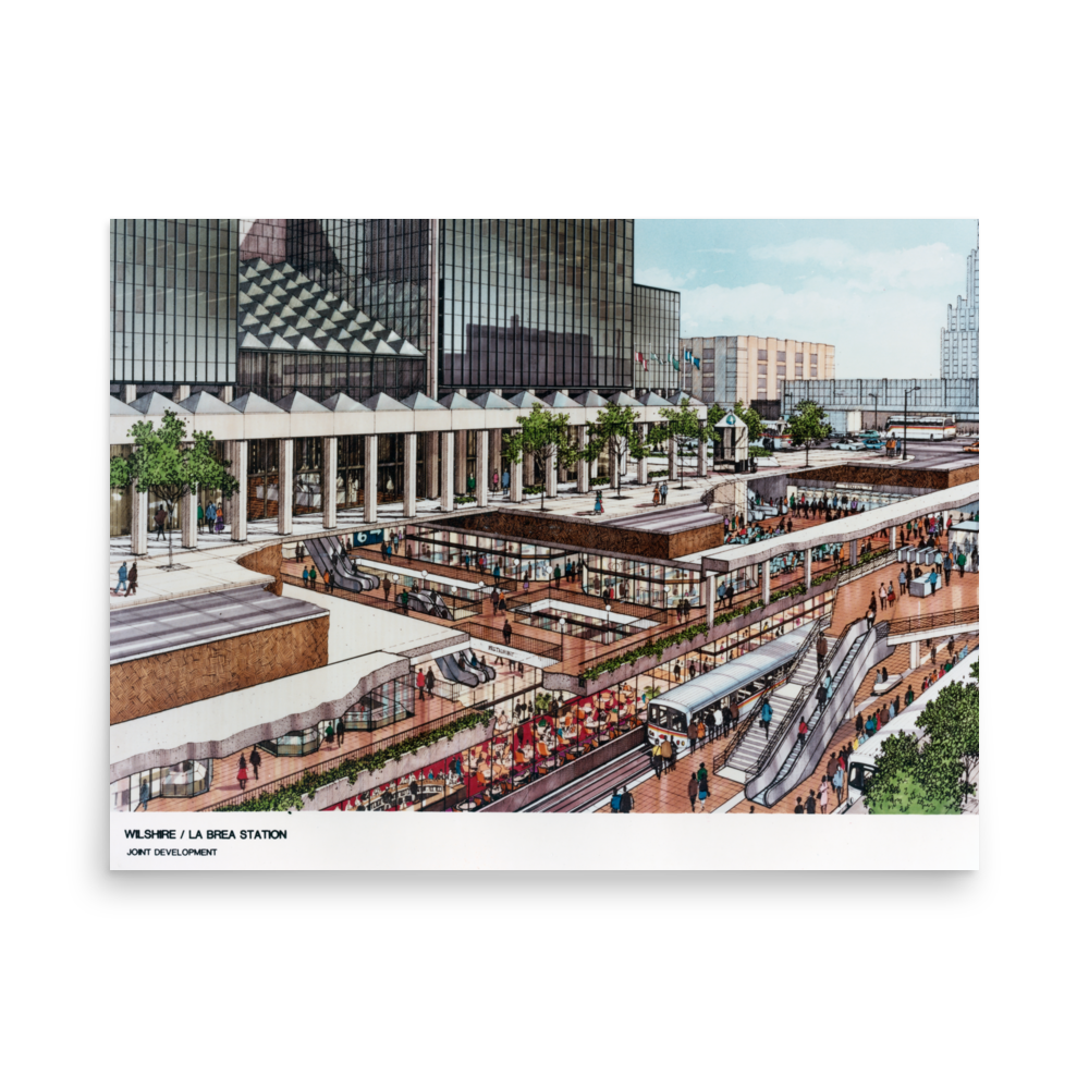 Purple Line Wilshire/La Brea Station Version 1 Rendering Poster