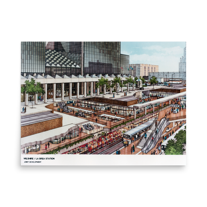Purple Line Wilshire/La Brea Station Version 1 Rendering Poster